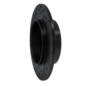 Saab 9-5 Brake Rotor (1) - Rear Right - R1 Concepts - Drilled & Slotted - Black - `99-`10